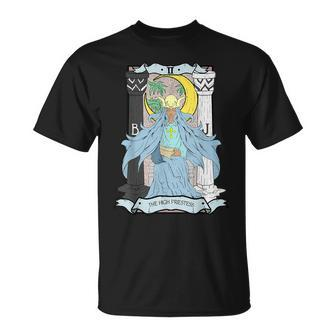Tarot Card The High Priestess Ii Occult Vintage Color T-Shirt - Monsterry DE