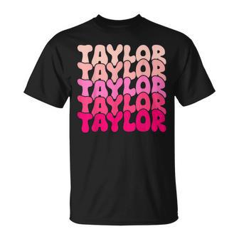 Taylor Vintage Personalized Name I Love Taylor T-Shirt - Thegiftio UK