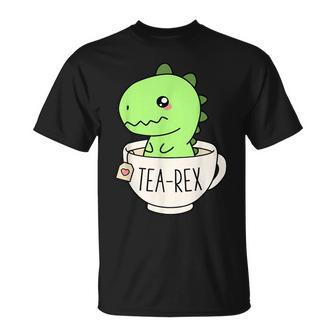 Tea-Rex Cute T-Rex Dinosaur Kawaii Dino Pun T-Shirt - Seseable