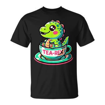 Tea-Rex Cute T-Rex Dinosaur Lover Kawaii Dino T-Shirt | Mazezy AU