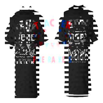 Teacher Of The Cutest Little Firecrackers 4Th July Teacher T-Shirt | Mazezy