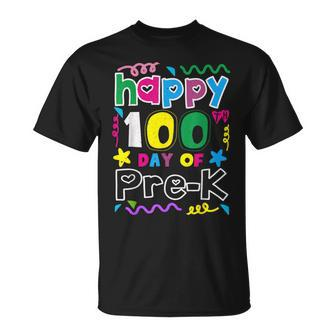 Teacher Student 100Th Day Of Pre-K 100 Days Of School T-Shirt - Thegiftio UK