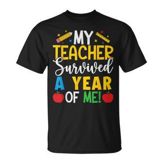 My Teacher Survived A Year Of Me End Of School Year T-Shirt - Seseable