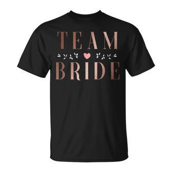 Team Bride Bachelor Bridal Shower Wedding Party Squad T-Shirt - Monsterry