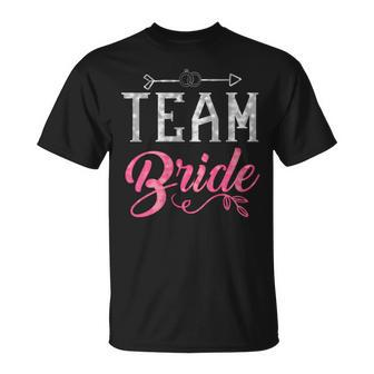 Team Bride Bridal Party Bride Squad Wedding Party T-Shirt - Monsterry UK