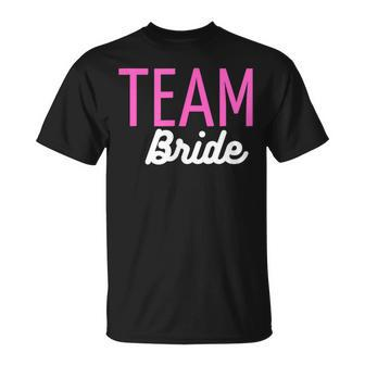 Team Bride Wife Party Girls Wedding Bachelorette Friends T-Shirt - Thegiftio UK