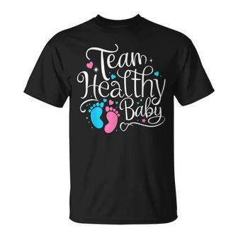 Team Healthy Baby Shower Gender Reveal Party T-Shirt - Monsterry DE
