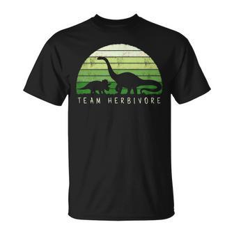 Team Herbivore Dinosaur Vegetarians And Vegan T-Shirt - Seseable