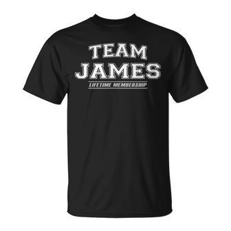 Team James Proud Family Surname Last Name T-Shirt - Seseable