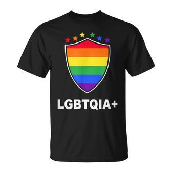 Team Lgbtqia Gay Soccer Fan Jersey Pride Rainbow Flag T-Shirt - Monsterry