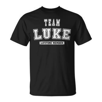 Team Luke Lifetime Member Family Last Name T-Shirt - Seseable