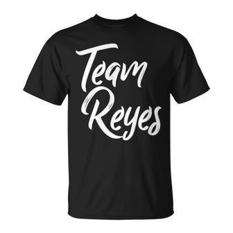 Team Reyes Last Name Of Reyes Family Cool Brush Style T-Shirt | Seseable CA