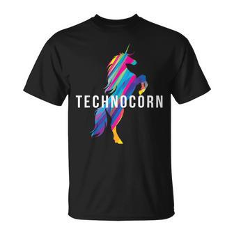 Technocorn I Electronic Raver Music Dj Festival Unicorn T-Shirt - Seseable