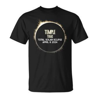 Temple Texas Solar Eclipse 8 April 2024 Souvenir T-Shirt - Thegiftio UK
