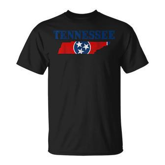 Tennessee Flag State Map Pride Vintage Nashville Tn T-Shirt - Monsterry UK