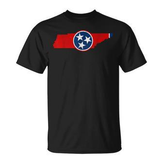 Tennessee Flag Tn Pride State Map Nashville Memphis T-Shirt - Monsterry
