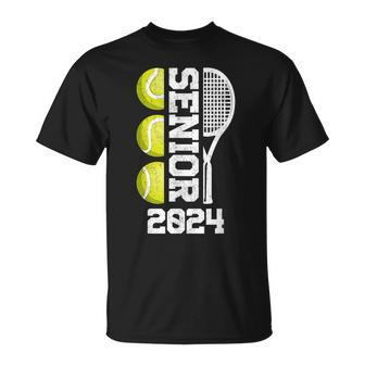 Tennis Senior 2024 Player Class Of 2024 Graduation Game Day T-Shirt - Monsterry DE