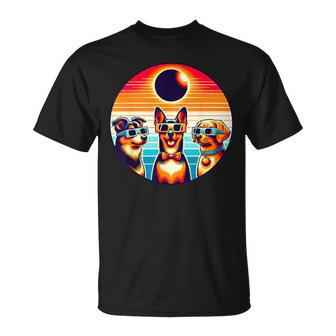 Texas April 8 2024 Astronomy Dog Lover Vintage Solar Eclipse T-Shirt - Monsterry CA