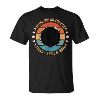 Texas April 8 2024 Totality Total Solar Eclipse Texan Viewer T-Shirt - Seseable