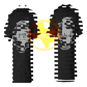 Texas April 8 Total Solar Eclipse 2024 Usa Map Totality T-Shirt - Thegiftio