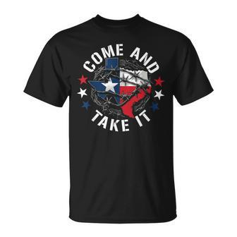 Come And Take It Texas Flag Texas Border Usa State Of Texas T-Shirt - Seseable