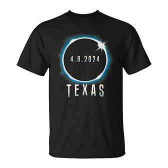 Texas Total Solar Eclipse 2024 Blue April 8 Women T-Shirt | Mazezy