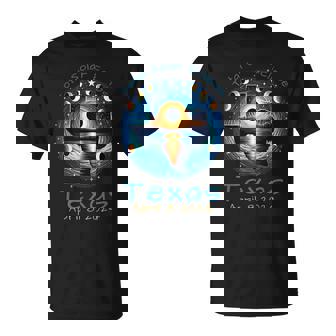 Texas Total Solar Eclipse April 8 2024 Texas Solar Eclipse T-Shirt - Monsterry