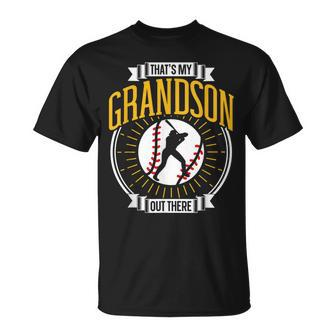 That's My Grandson Out There Baseball Sports Hobby Athlete T-Shirt - Monsterry AU