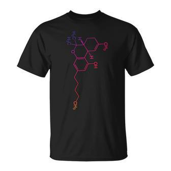 Thc Molecule Cannabis Weed Pot Stoner T-Shirt - Monsterry