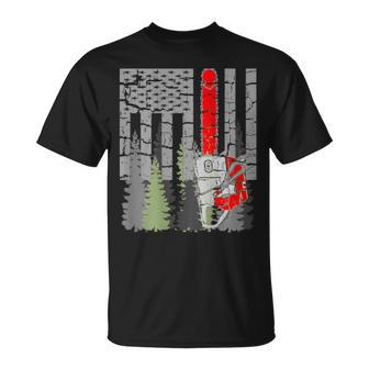 Thin Red Line Chainsaw And Woods T-Shirt - Monsterry UK