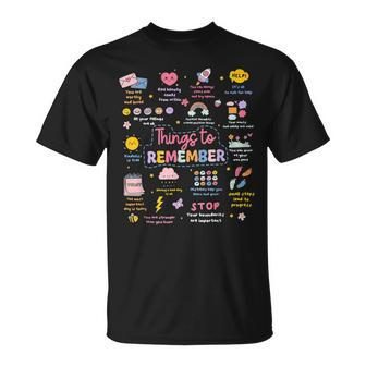 Things To Remember Mental Health Awareness Brain Illness T-Shirt | Mazezy AU