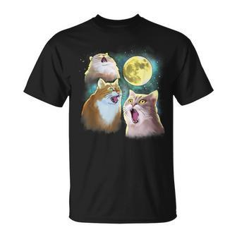Three Cat Moon 3 Wolfs Parody T-Shirt - Monsterry