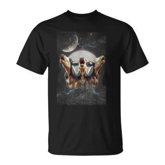 Three Cows Howling At The Moon Parody Cow T-Shirt - Monsterry CA