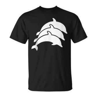Three Dolphins T-Shirt - Monsterry