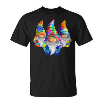 Three Hippie Gnomes Retro Tie Dye Style A Peace Love Gnomies T-Shirt | Mazezy DE