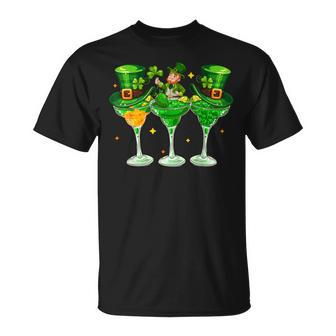 Three Patrick's Day Cocktail Glasses Costume Drinker Drunker T-Shirt - Monsterry
