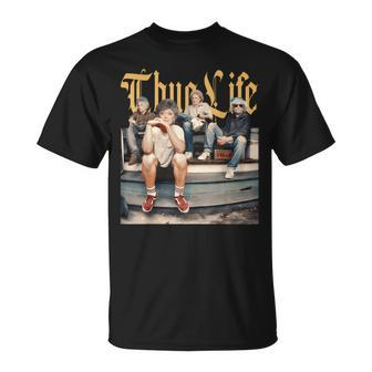 Thug Life Stay Golden Gilrs Vintage T-Shirt | Mazezy