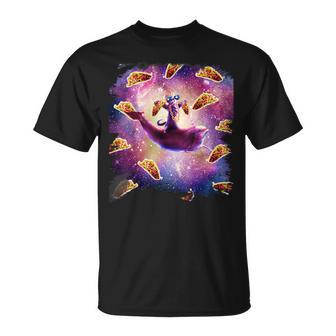 Thug Space Cat On Dolphin Unicorn Taco T-Shirt - Monsterry AU