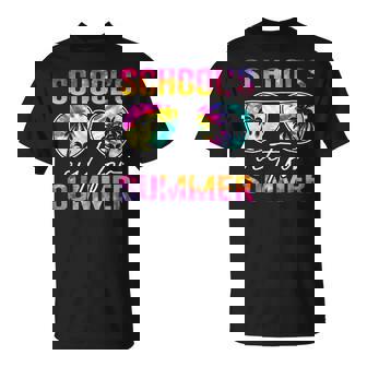 Tie Dye Last Day Of School's Out For Summer Teacher Girls T-Shirt | Mazezy