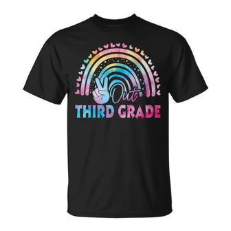 Tie Dye Peace Out 3Rd Grade Last Day Of School Third Grade T-Shirt - Monsterry DE