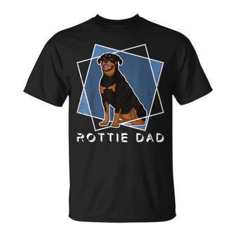 Tierliebhaber Herren Haustier Hund Papa Rottie Papa Rottweiler T-Shirt - Geschenkecke