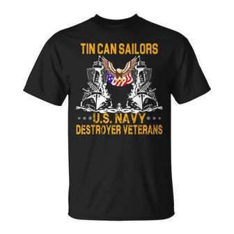 Tin Can Sailors Us Navy Destroyer Veterans T-Shirt - Monsterry UK