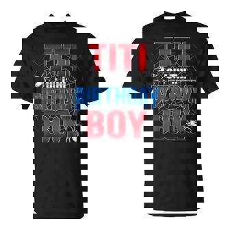 Titi Of Birthday Boy Costume Spider Web Birthday Party T-Shirt - Monsterry