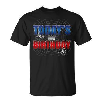 Today My Birthday Spider Web Birthday Party Decorations T-Shirt | Seseable UK
