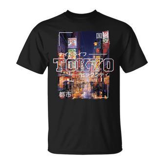 Tokyo City Retro Japan Ästhetik Straßenon Tokio T-Shirt - Geschenkecke