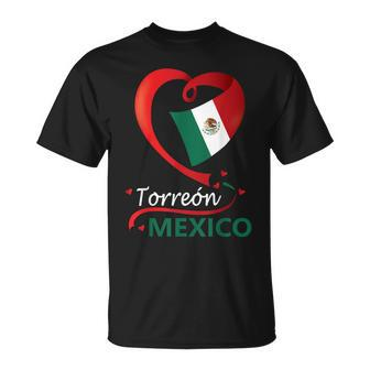 Torreón Coahuila Mexico Heart Flag Mexicana Corazon Mujer T-Shirt - Monsterry CA