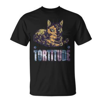 Tortitude T Cat Torties Are Feisty Tortoiseshell T-Shirt - Monsterry