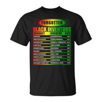 History Of Forgotten Black Inventors Black History Month T-Shirt | Mazezy