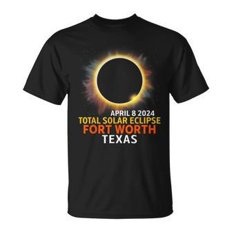 Total Solar Eclipse 04 08 24 Fort Worth Texas Eclipse 2024 T-Shirt - Seseable