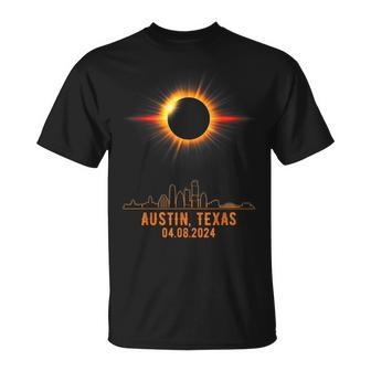 Total Solar Eclipse 04082024 Austin Texas T-Shirt | Mazezy